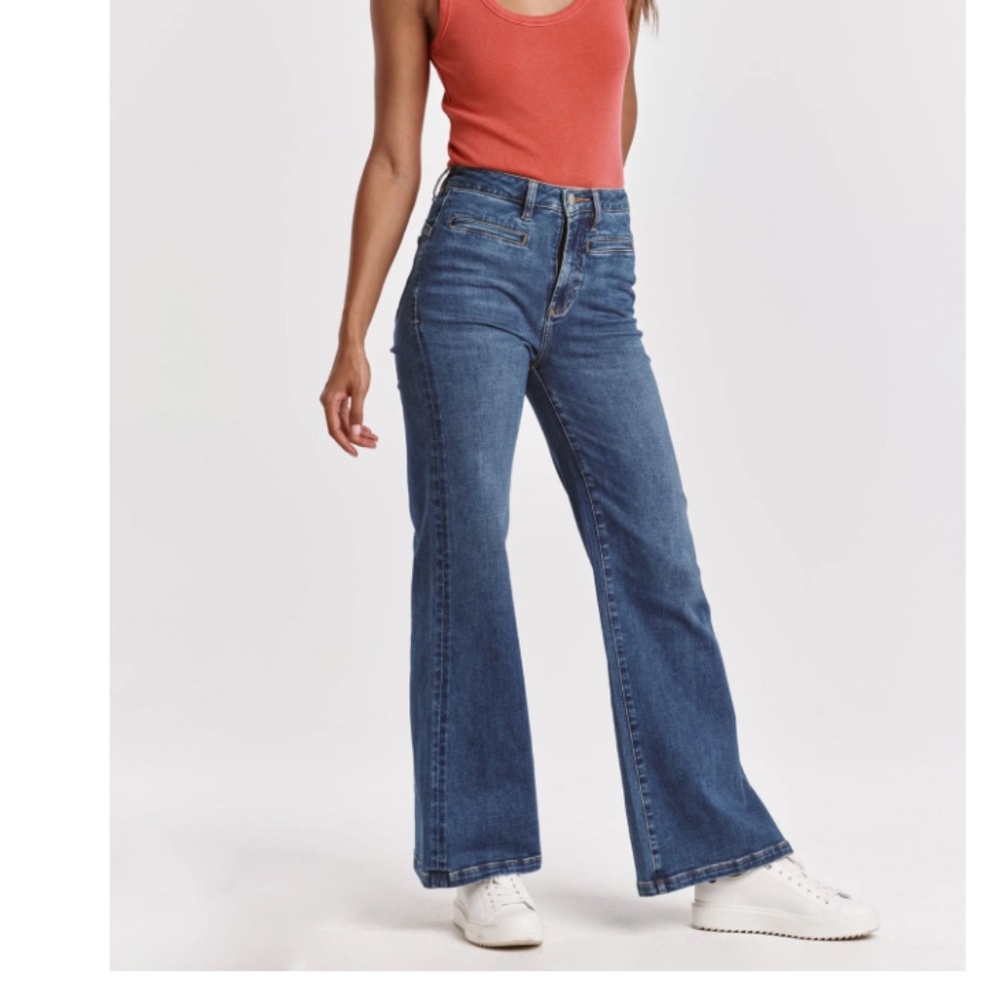 " Fiona " Super High Rise Wide Leg- Tempo